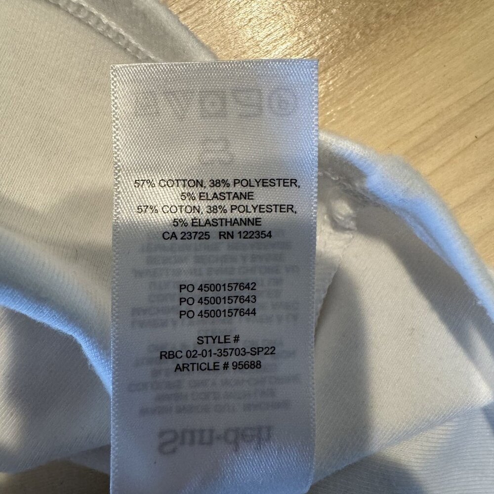 Sun-deh Aritzia White Short Sleeve Cropped Baby Tee Women's Small S - Picture 5 of 6